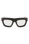 Victoria Beckham 51mm Sculptural Square Sunglasses In Silver