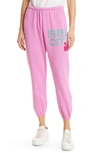 Freecity Large Logo Sweatpants In Pink Light