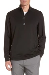 Cutter & Buck Traverse Regular Fit Quarter Zip Pullover In Black