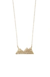 Nashelle Three Sisters Mountain Necklace In Gold