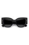 Dsquared2 54mm Cat Eye Sunglasses In Black Gold / Grey