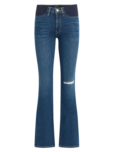 Hudson Nico Mid Rise Maternity Bootcut Jeans In Spades In Blue