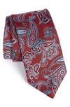 Brioni Paisley Silk Tie In Red