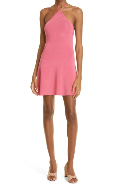 Cult Gaia Leslie Open-back Halter Mini Dress In Blossom