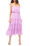 1.state Strapless Maxi Dress In Violet Tulle