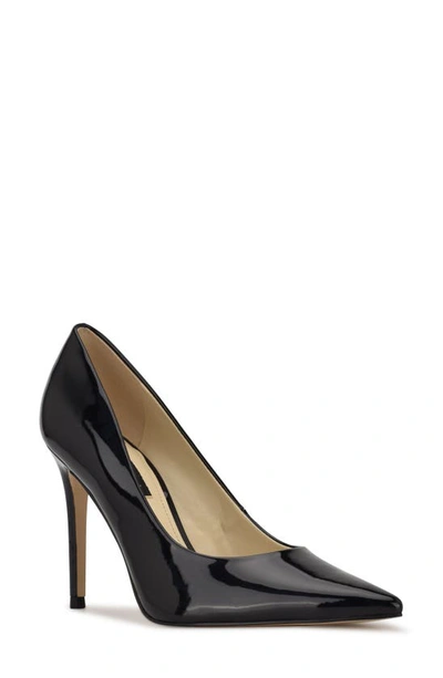 Nine West Fresh Pointed Toe Pump In Black Patent