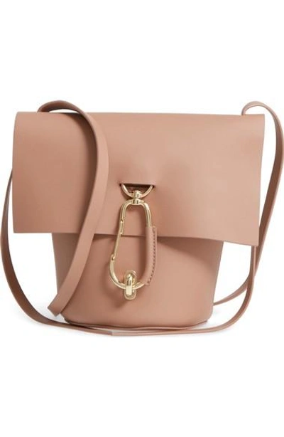 Zac Zac Posen Belay Leather Crossbody Bucket Bag In English Rose