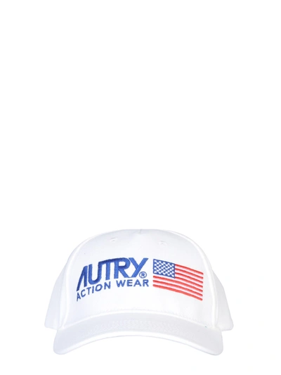Autry Cotton Baseball Hat In Bianco