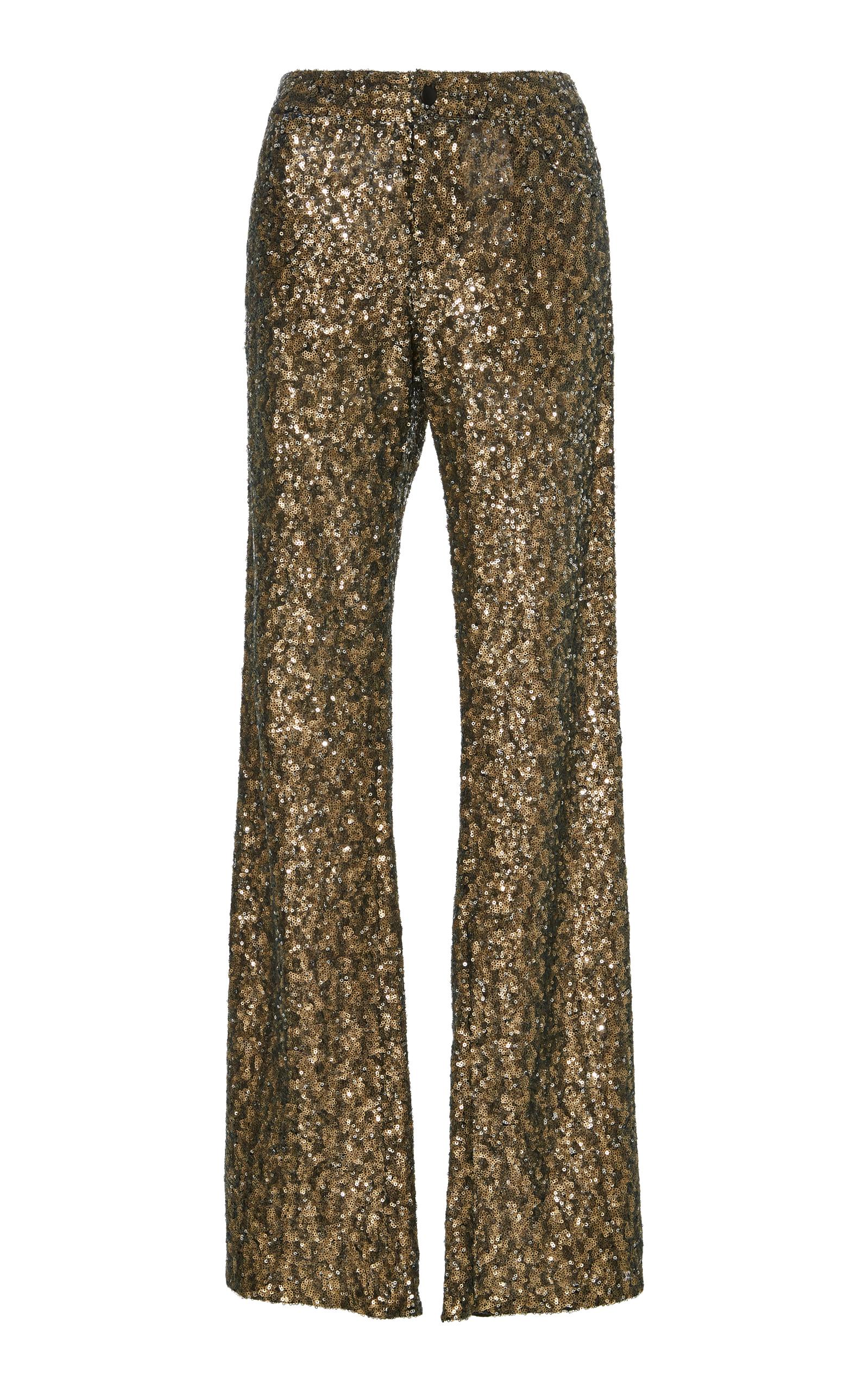 sequin wide leg pants