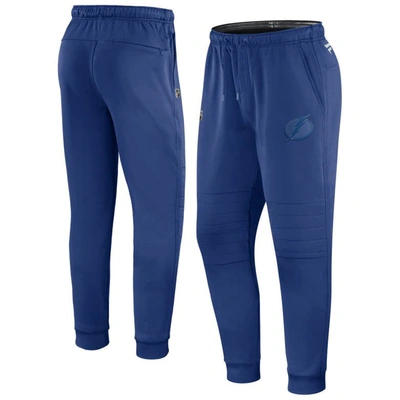 Fanatics Men's  Branded Blue Tampa Bay Lightning Authentic Pro Team Travel And Training Sweatpants