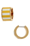 Kate Spade Huggie Earrings In Mustard Yellow Multi