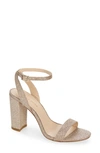 Pelle Moda Brynn Ankle Strap Sandal In Platinum Gold