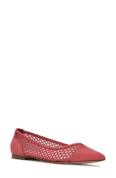 Nine West Brex Pointed Toe Flat In Coral