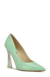 Nine West Trendz Pointed Toe Pump In Mint Green Patent