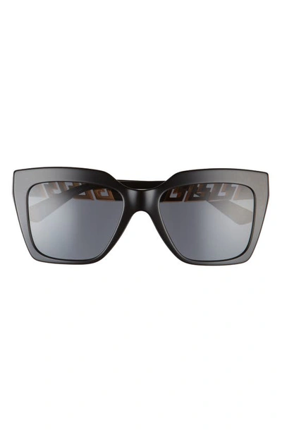 Versace 56mm Polarized Gradient Square Sunglasses In Black