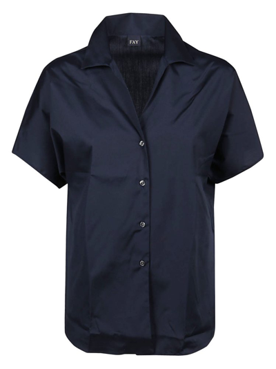 Fay Womens Blue Other Materials Shirt In Blu Navy