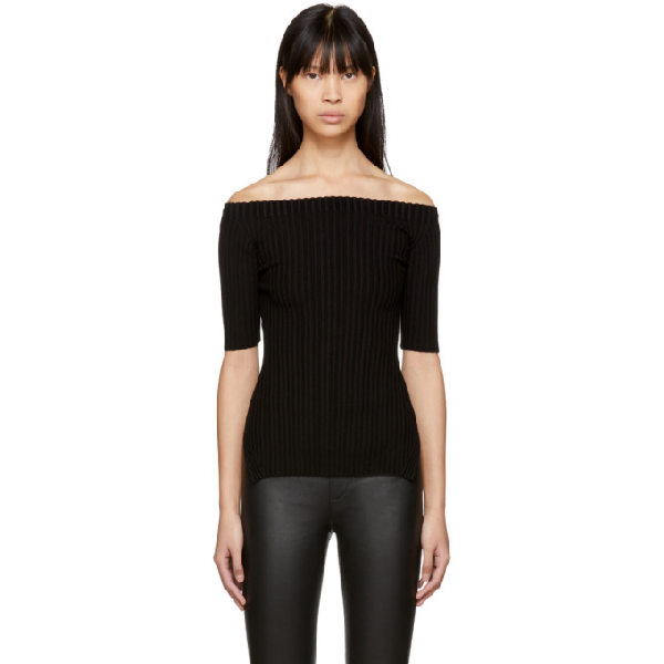 helmut lang off the shoulder top
