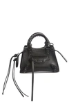 Balenciaga Mini Neo Classic City Leather Top Handle Bag In Black