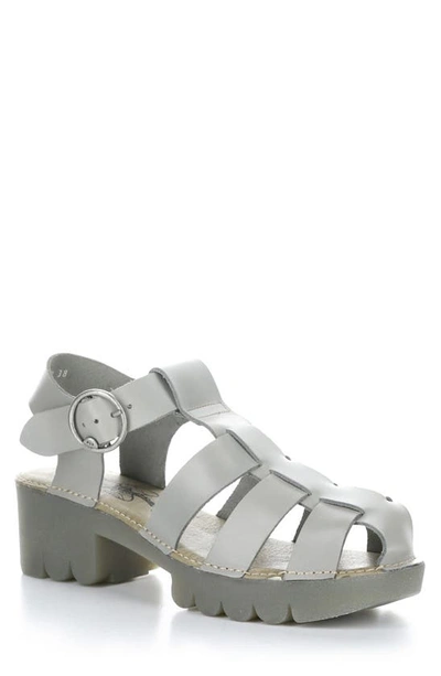 Fly London Emme Platform Fisherman Sandal In 002 Cloud Bridle