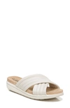 Lifestride Panama Cross Strap Slide Sandal In Bone/white Faux Leather