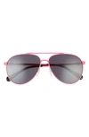 Chiara Ferragni Glam Eye 59mm Aviator Sunglasses In Pink