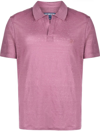 Vilebrequin Regular Fit Short Sleeve Linen Polo Shirt In Acai