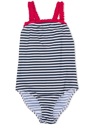 Il Gufo Kids' Striped One-piece Swimsuit In Multicolor