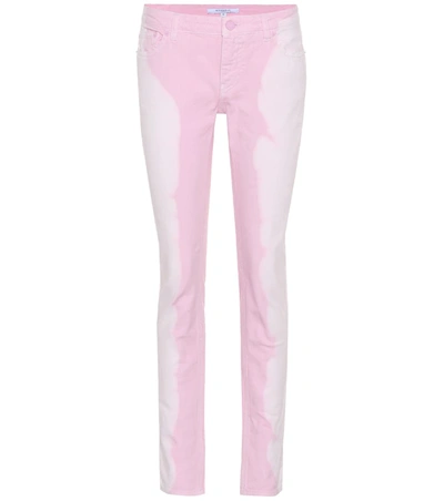 Givenchy Bleached-denim Skinny Five-pocket Jeans In Pink