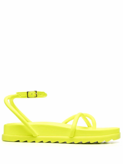 Chiara Ferragni Thong Sandal In Fluo Yellow Colour In Orange