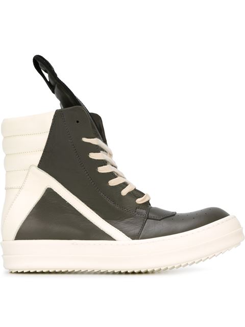 Rick Owens High-top Geobasket Leather Sneakers In Multi | ModeSens