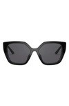 Prada 52mm Butterfly Polarized Sunglasses In Black