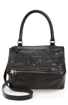 Givenchy Small Pepe Pandora Leather Shoulder Bag In Black