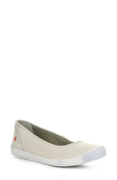 Softinos By Fly London Fly London Ilsa Ballet Flat In 003 Light Grey Washed Leather