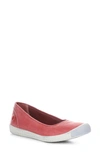 Softinos By Fly London Fly London Ilsa Ballet Flat In 001 Red Washed Leather