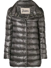 Herno Amelia Stand Collar Down Coat In Grey