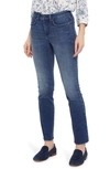 Nydj Sheri Frayed Ankle Slim Jeans In Bluewell
