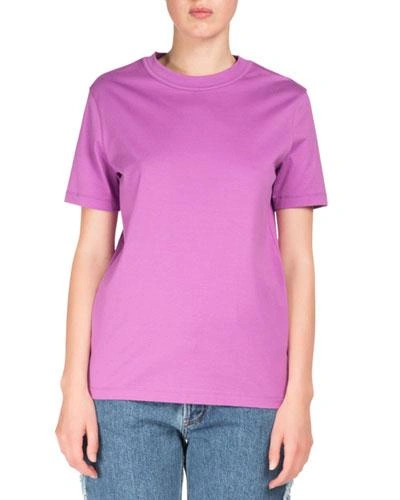 Acne Studios Taline Crewneck Short-sleeve Cotton T-shirt In Purple