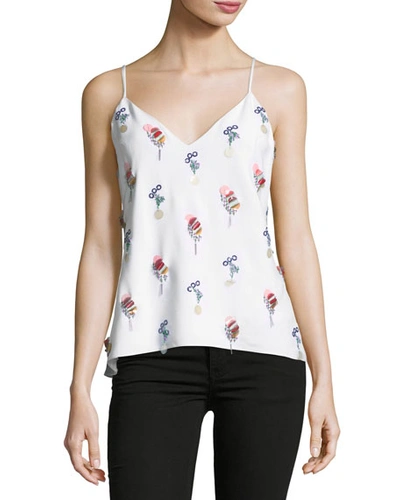 Cushnie Et Ochs Noemi Camisole With Eclipse Beading In White Pattern