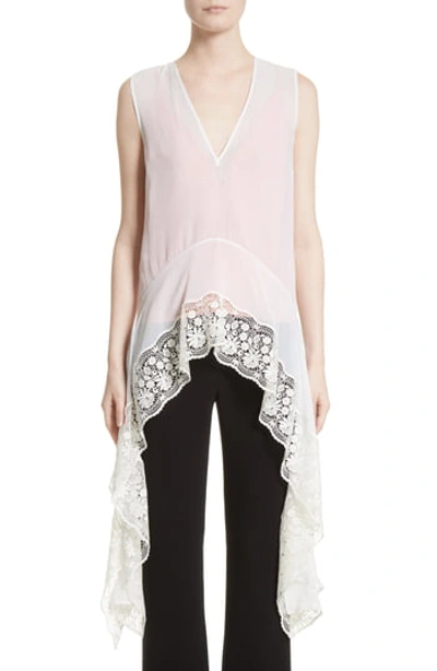Altuzarra Didy V-neck Sleeveless Blouse W/ Pinstripe Camisole In Natural White