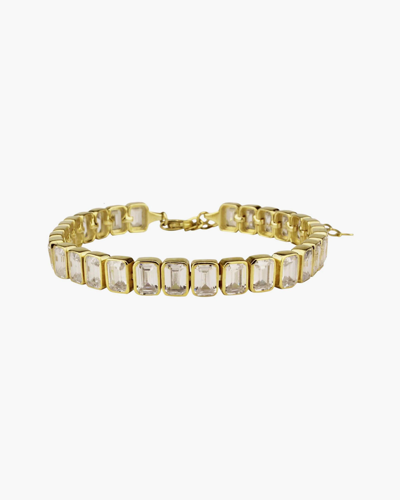 Shymi Bezel-set Eternity Bracelet In Gold