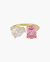 Shymi Women's Emerald & Pear Cocktail Ring In Pink/gold