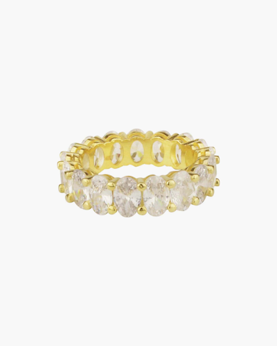 Shymi Women's Oval-cut Crystal Eternity Band In Gold