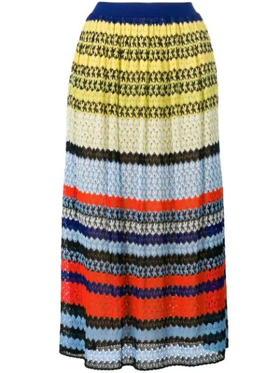 Missoni Multicolor Lace Knit Full-length A-line Skirt