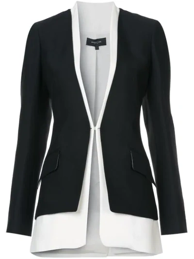 Derek Lam Woman Layered Two-tone Cady Blazer Black