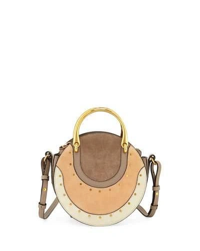Chloé Pixie Small Colorblock Round Shoulder Bag