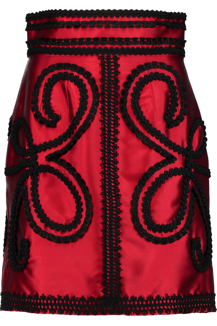 Dolce & Gabbana Embroidered Silk-blend Satin Mini Skirt | ModeSens