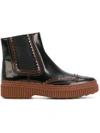 Tod's Flatform Chelsea Boots - Brown