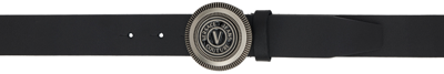 Versace Jeans Couture V-emblem Black Belt