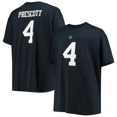 Nfl Dak Prescott Navy Dallas Cowboys Big & Tall Player Name & Number T-shirt