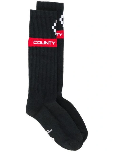 Marcelo Burlon County Of Milan Wiskokar Socks - Black